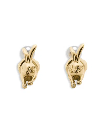 Kate Spade New York Secret Garden Imitation Pearl Bunny Front To Back Earrings In Green