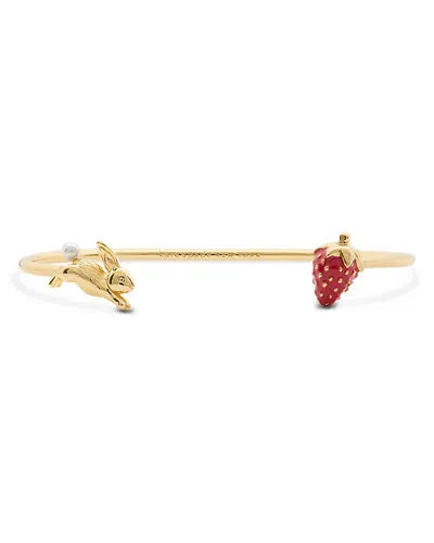 Kate Spade New York Secret Garden Strawberry Cuff Bracelet In Neutral
