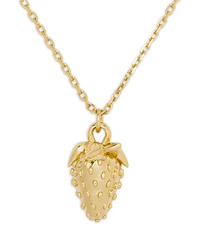 Kate Spade New York Secret Garden Strawberry Pendant Necklace, 16-19 In Neutral