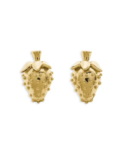 Kate Spade New York Secret Garden Strawberry Statement Stud Earrings In Gold