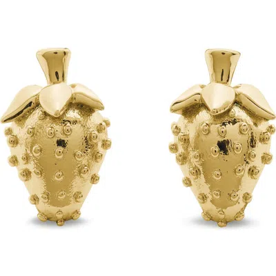 Kate Spade New York Secret Garden Strawberry Statement Stud Earrings In Orange