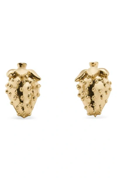 Kate Spade New York Secret Garden Strawberry Stud Earrings In Green