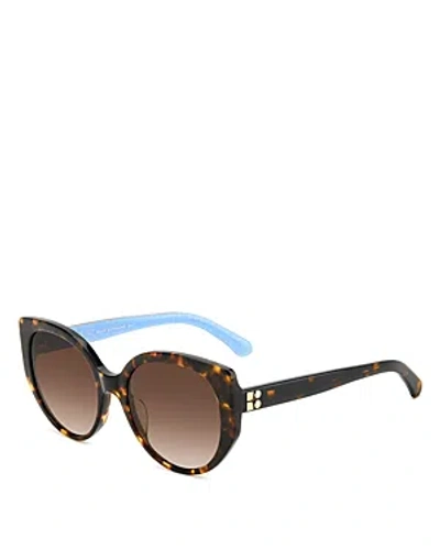 Kate Spade New York Seraphina Cat Eye Sunglasses, 55mm In Brown