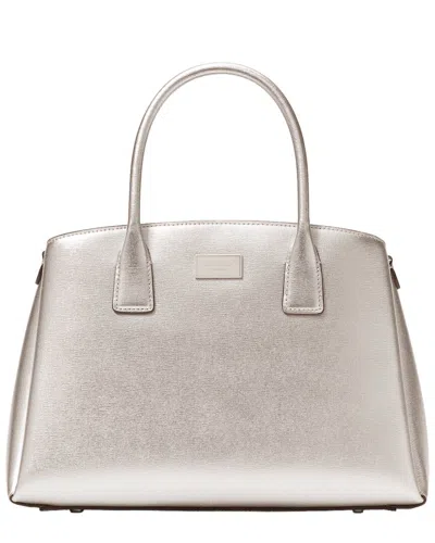 Kate Spade New York Serena Metallic Leather Satchel In Silver