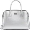 Kate Spade New York Serena Metallic Top Handle Bag In Silver