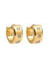Kate Spade New York Set In Stone Crystal-embellished Hoop Earrings In Gold