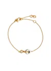 Kate Spade New York Set In Stone Interlink Two-tone Bracelet In Gold