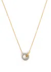 Kate Spade New York Set In Stone Interlink Two-tone Necklace In Gold
