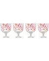 Kate Spade New York Set Of 4 It's Raining Confetti Coupe Glasses