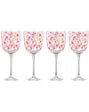 Kate Spade New York Set Of 4 It's Raining Confetti Coupe Glasses