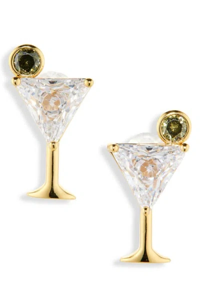 Kate Spade New York Shaken Or Stirred Martini Stud Earrings In Gold