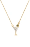 Kate Spade New York Shaken Or Stirred Mini Pendant Neckalace In Gold