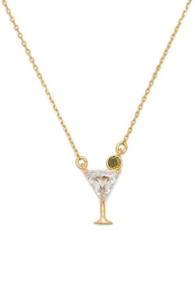 Kate Spade New York Shaken Or Stirred Mini Pendant Neckalace In Gold