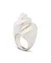 Kate Spade New York Shell Cocktail Ring In White