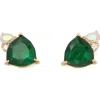 Kate Spade New York Mixed Stone Stud Earrings In Gold Tone In Green/gold Multi