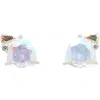 Kate Spade Silver-tone Mixed-cut Cubic Zirconia Stud Earrings In Neutral Multi