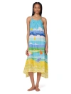 Kate Spade New York Shirred Ruffle Low Back Maxi Cover Up Dress