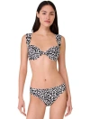 Kate Spade New York Shirred Underwire Bikini Top In Black