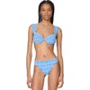 Kate Spade New York Check Underwire Bra Top In Blue