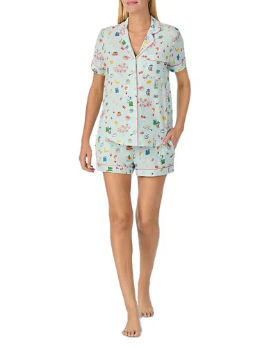 Kate Spade New York Shirt & Shorts Pajama Set In Multi