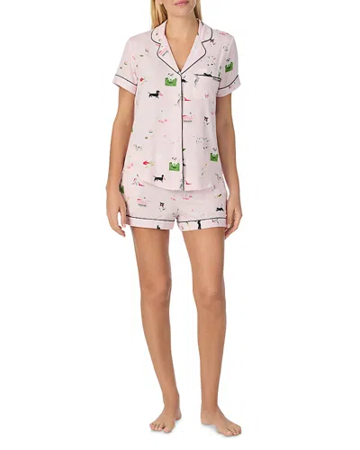 Kate Spade New York Shirt & Shorts Pajama Set In Pink