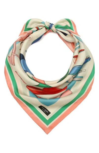 Kate Spade New York Shoes Print Silk Square Scarf In Multi