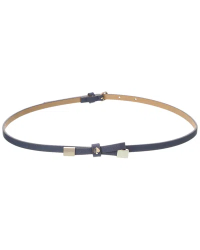Kate Spade New York Shoestring Bow Leather Belt In Blue