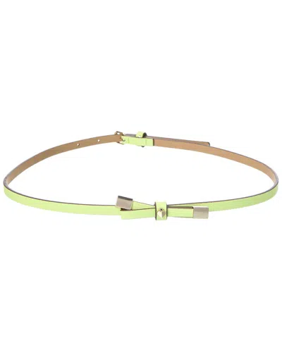 Kate Spade New York Shoestring Bow Leather Belt In Green