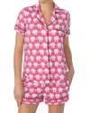 Kate Spade New York Short Pajama Set In Elephant Stripe