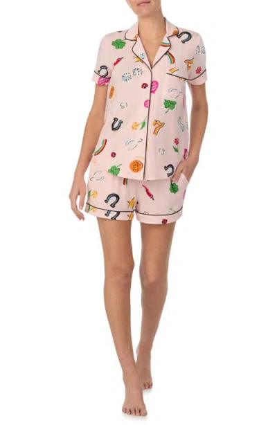 Kate Spade New York Short Pajamas In Pink/ Multi