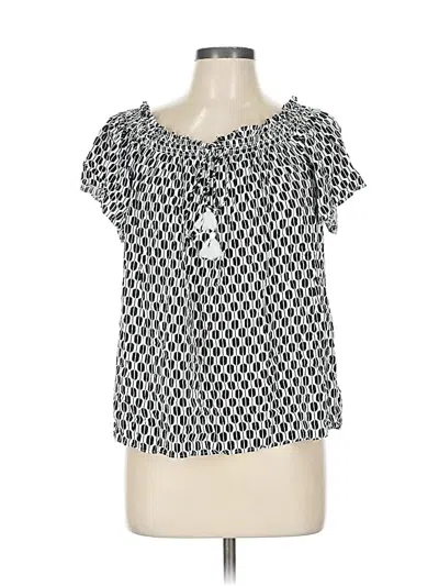 Pre-owned Kate Spade New York Short Sleeve Blouse In Black