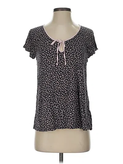Pre-owned Kate Spade New York Short Sleeve Blouse In Black