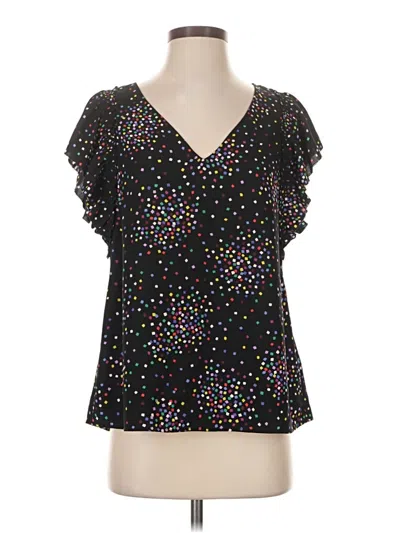 Pre-owned Kate Spade New York Short Sleeve Blouse In Black