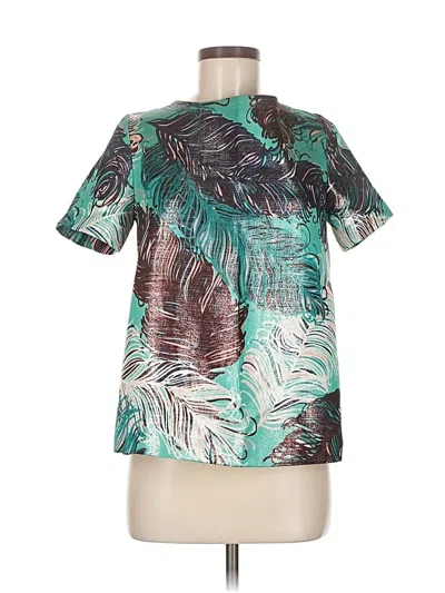 Pre-owned Kate Spade New York Short Sleeve Blouse In Blue