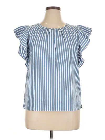 Pre-owned Kate Spade New York Short Sleeve Blouse In Blue