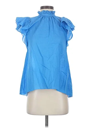 Pre-owned Kate Spade New York Short Sleeve Blouse In Blue