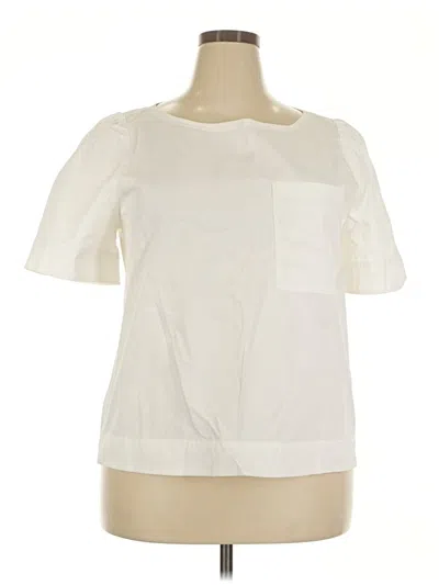 Pre-owned Kate Spade New York Short Sleeve Blouse In Ivory