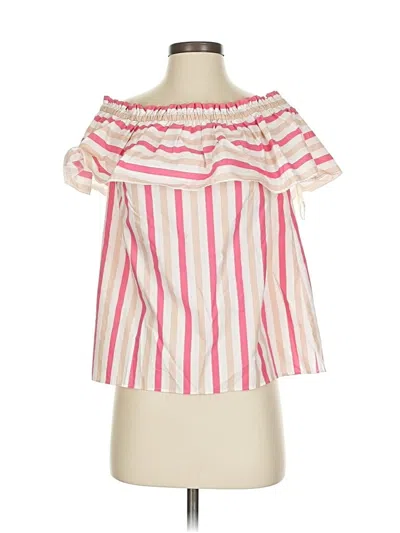 Pre-owned Kate Spade New York Short Sleeve Blouse In Pink