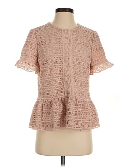 Pre-owned Kate Spade New York Short Sleeve Blouse In Pink