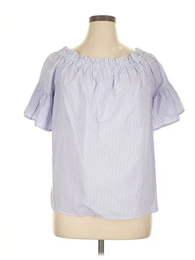 Pre-owned Kate Spade New York Short Sleeve Blouse In Purple