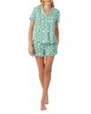Kate Spade New York Short Sleeve Boxer Pajama Set In Blue