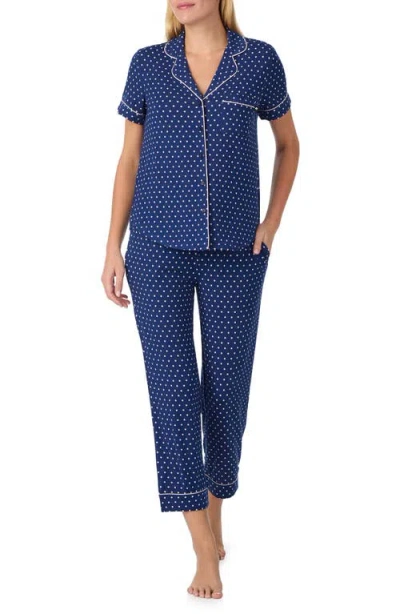Kate Spade New York Short Sleeve Crop Pajamas In Blue