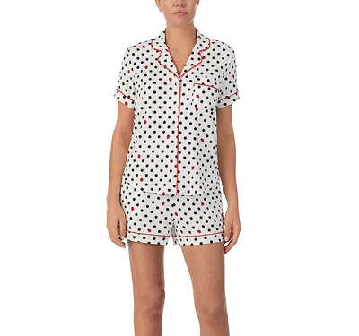 Kate Spade New York Short Sleeve Knit Boxer Pajama Set