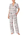 Kate Spade New York Short Sleeve Long Pajama Set