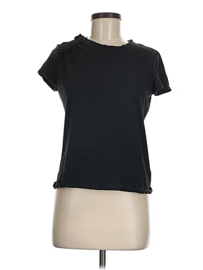 Pre-owned Kate Spade New York Short Sleeve Top Black Cowl Neck Tops