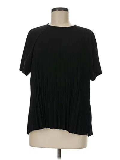 Pre-owned Kate Spade New York Short Sleeve Top Black Crew Neck Tops