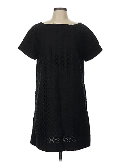Pre-owned Kate Spade New York Short Sleeve Top Black Crew Neck Tops