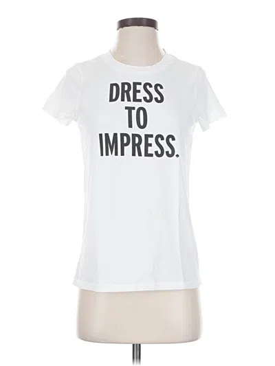 Pre-owned Kate Spade New York Short Sleeve T-shirt In White