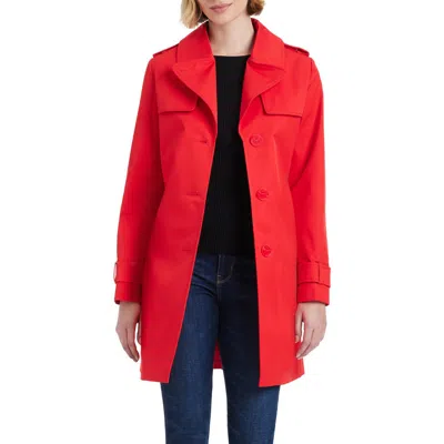 Kate Spade New York Short Trench Coat In Classic Red