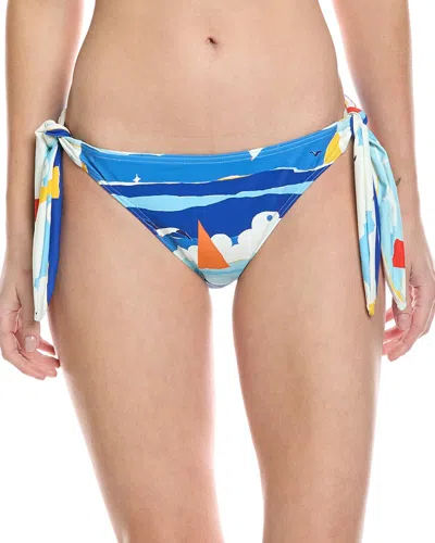 Kate Spade New York Side Tie Bikini Bottom In Blue